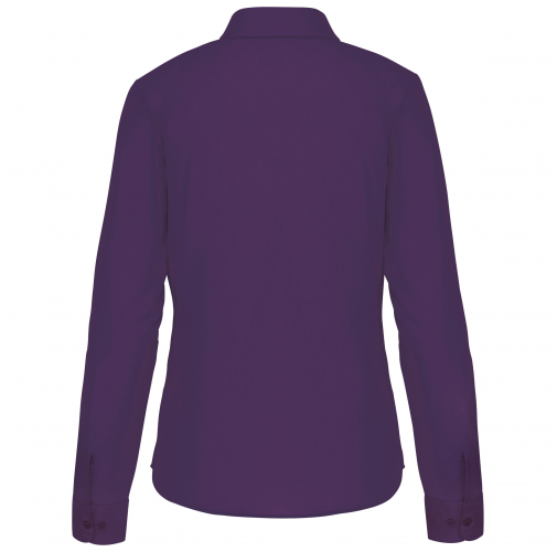 purple Camisa popelina de polialgodón manga larga mujer
