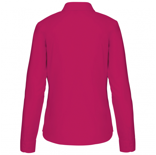 fuchsia Camisa popelina de polialgodón manga larga mujer