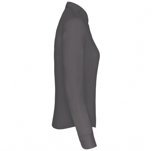 urban grey Camisa popelina de polialgodón manga larga mujer