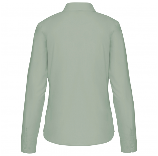 sage Camisa popelina de polialgodón manga larga mujer