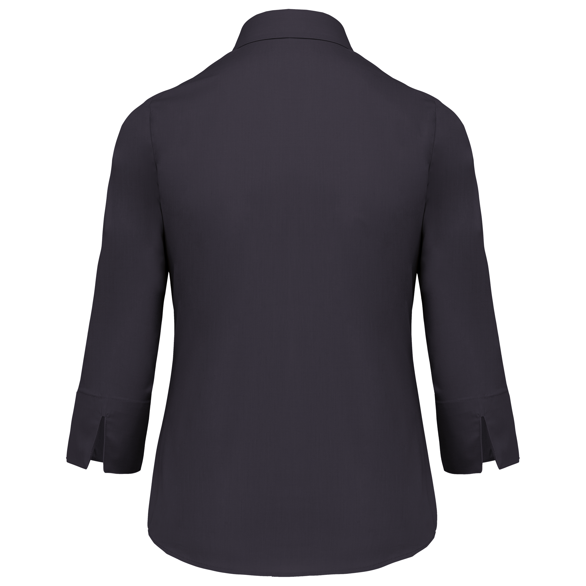 Camisa popelina de polialgodón manga 3/4 de fácil cuidado mujer