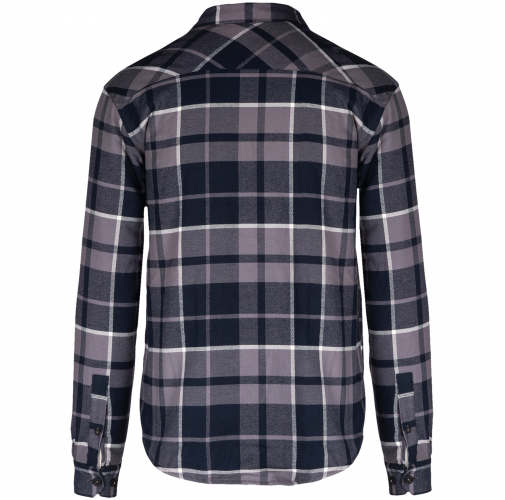 storm grey / navy checked Sobrecamisa leñador forro de sherpa