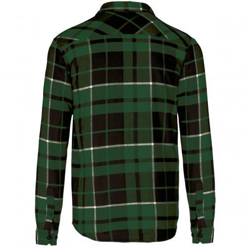 forest green / black checked Sobrecamisa leñador forro de sherpa