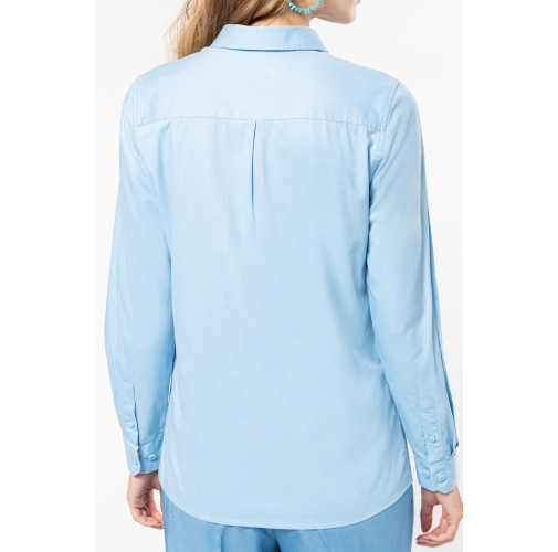 Camisa de algodón Nevada de manga larga para mujer