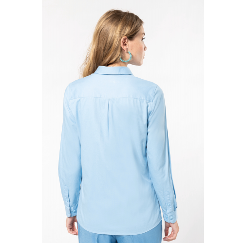 Camisa de algodón Nevada de manga larga para mujer
