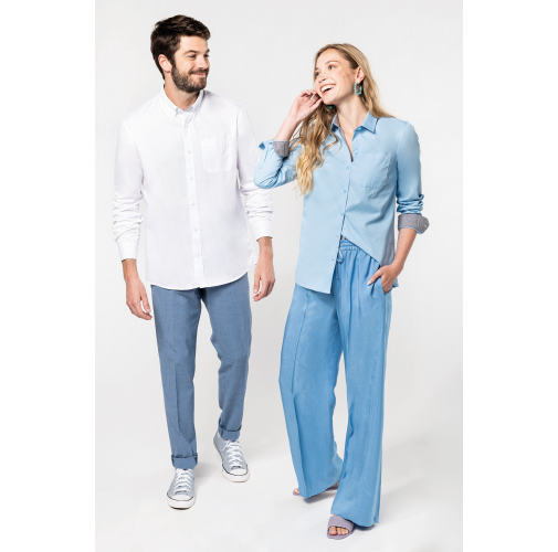 Camisa de algodón Nevada de manga larga para hombre