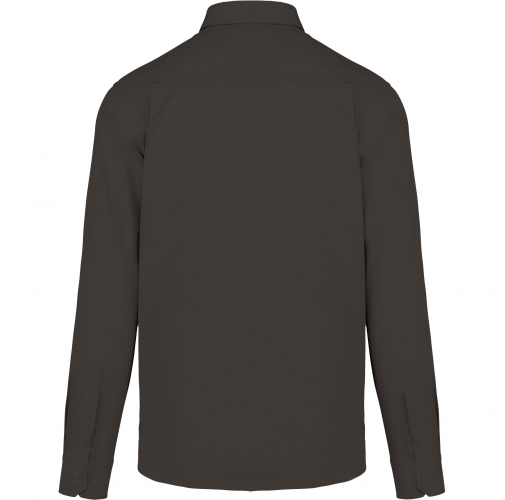 dark grey Camisa de algodón Nevada de manga larga para hombre