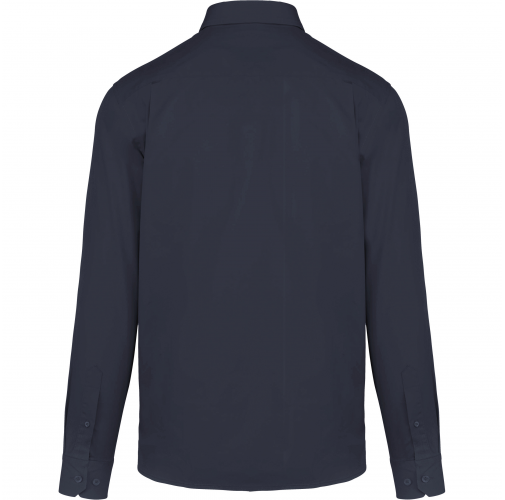 navy Camisa de algodón Nevada de manga larga para hombre