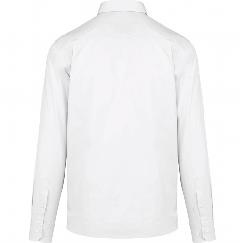white Camisa de algodón Nevada de manga larga para hombre