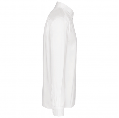 white Camisa de algodón Nevada de manga larga para hombre