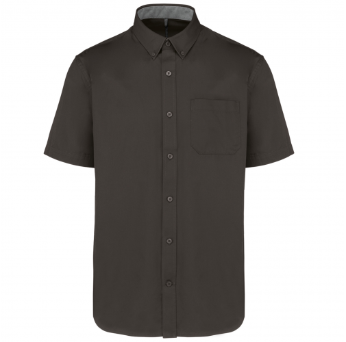 dark grey Camisa de algodón Ariana III manga corta hombre