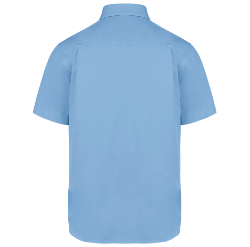 sky blue Camisa de algodón Ariana III manga corta hombre