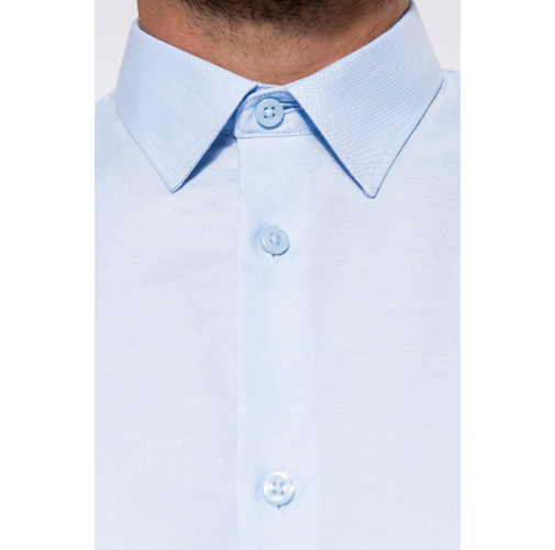 Camisa oxford de manga larga para hombre