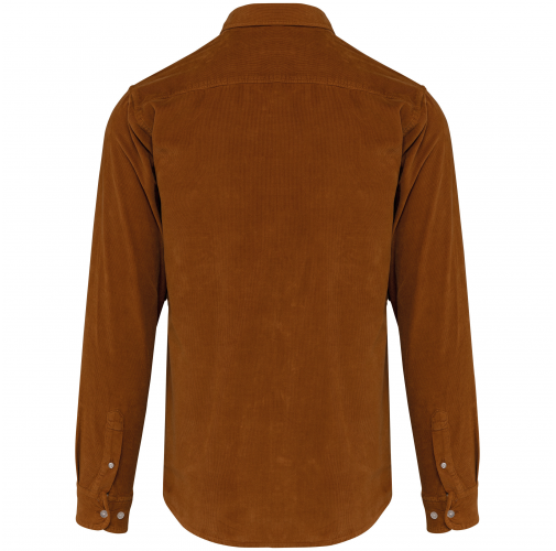 washed brandy Camisa de pana manga larga hombre