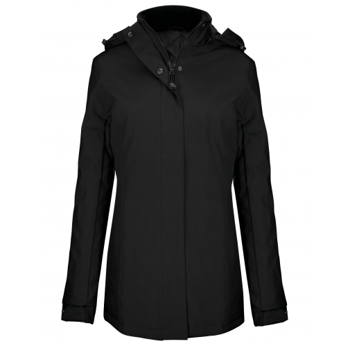 black Parka acolchada mujer