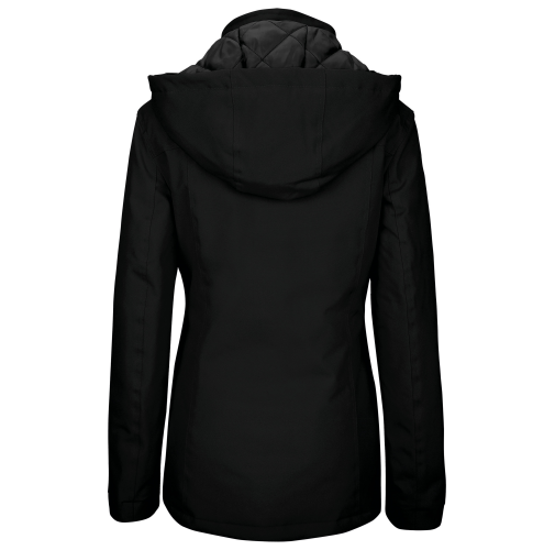 black Parka acolchada mujer