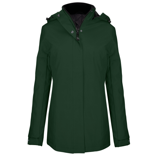 forest green Parka acolchada mujer