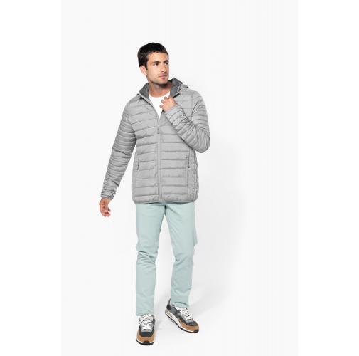 Chaqueta acolchada y ligera con capucha hombre