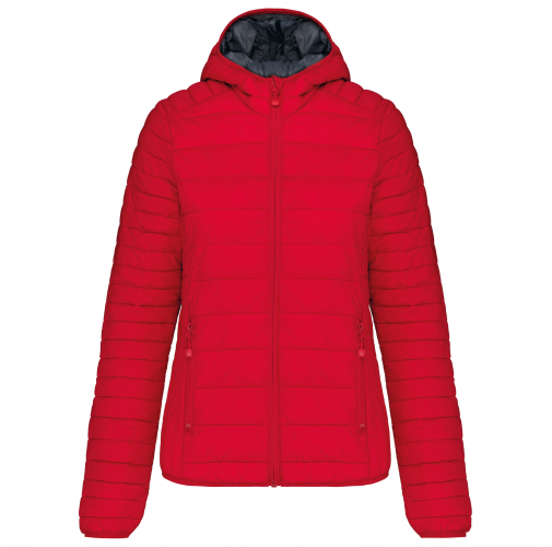 Chaqueta acolchada y ligera con capucha mujer