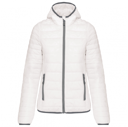 Chaqueta acolchada y ligera con capucha mujer