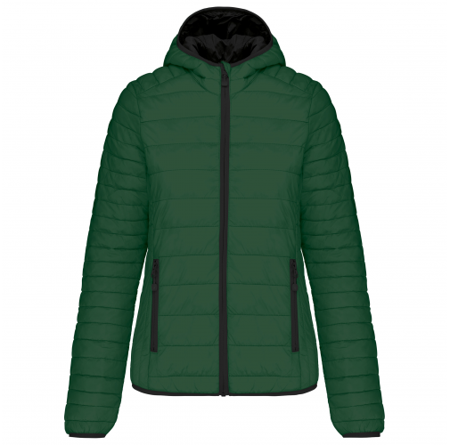 Chaqueta acolchada y ligera con capucha mujer