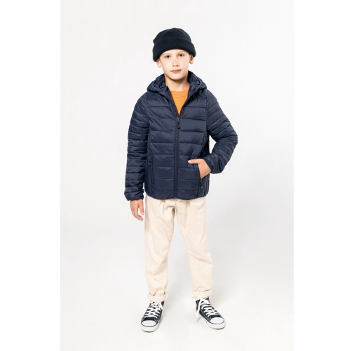 Chaqueta acolchada y ligera con capucha niños