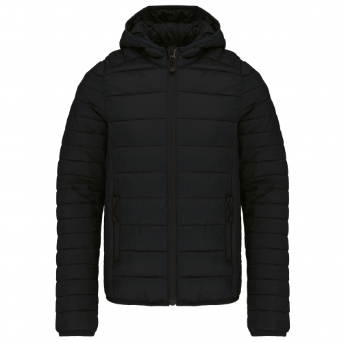 black Chaqueta acolchada y ligera con capucha niños