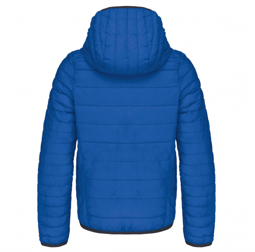 light royal blue Chaqueta acolchada y ligera con capucha niños