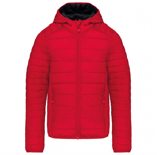 red Chaqueta acolchada y ligera con capucha niños