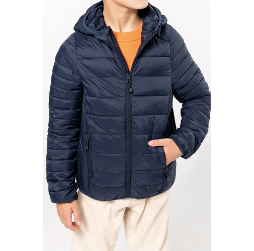 Chaqueta acolchada y ligera con capucha niños
