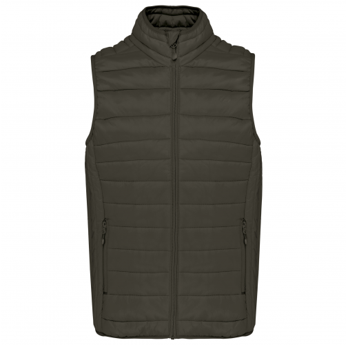 dark khaki Chaleco acolchado y ligero hombre