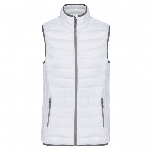 white Chaleco acolchado y ligero mujer