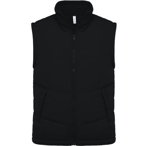 black Chaleco acolchado con forro de polar