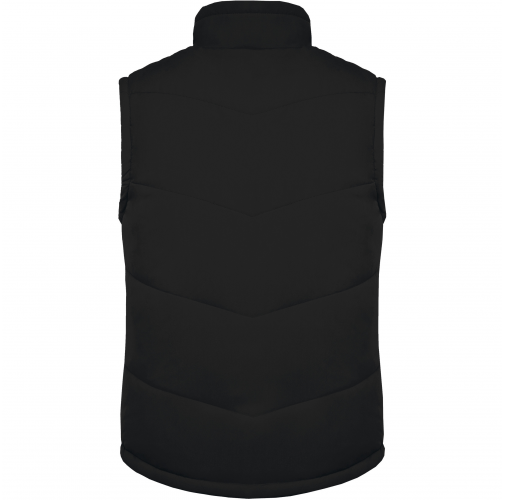 black Chaleco acolchado con forro de polar