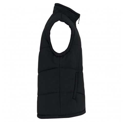 black Chaleco acolchado con forro de polar