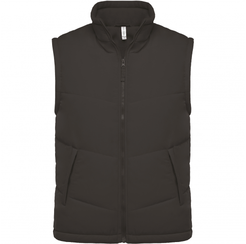 dark grey Chaleco acolchado con forro de polar