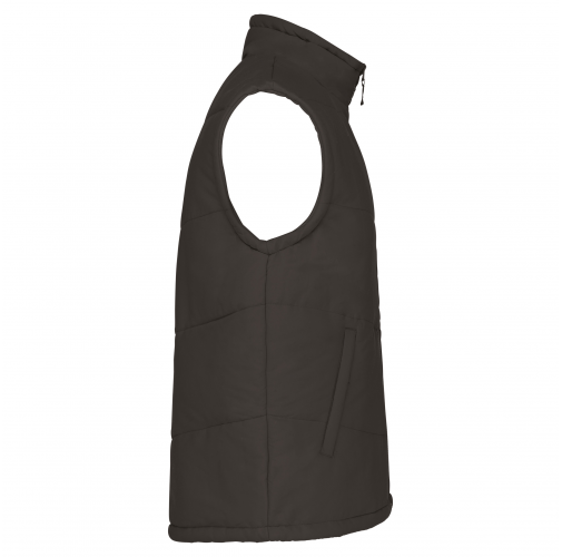 dark grey Chaleco acolchado con forro de polar