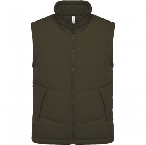 mossy green Chaleco acolchado con forro de polar