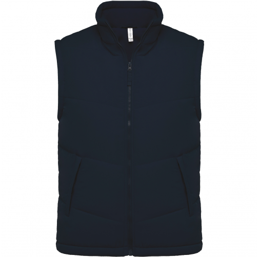 navy Chaleco acolchado con forro de polar