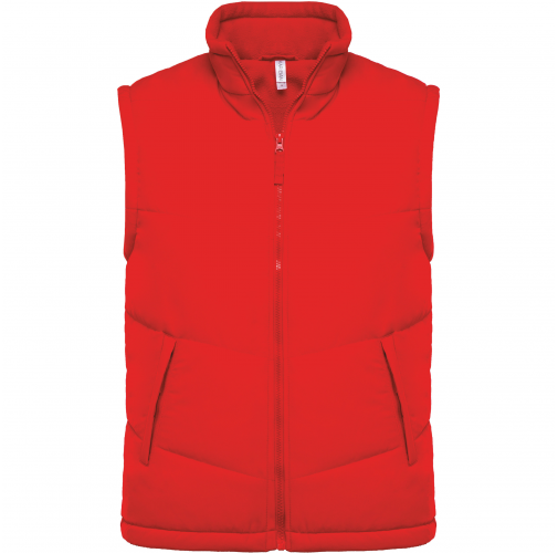 red Chaleco acolchado con forro de polar
