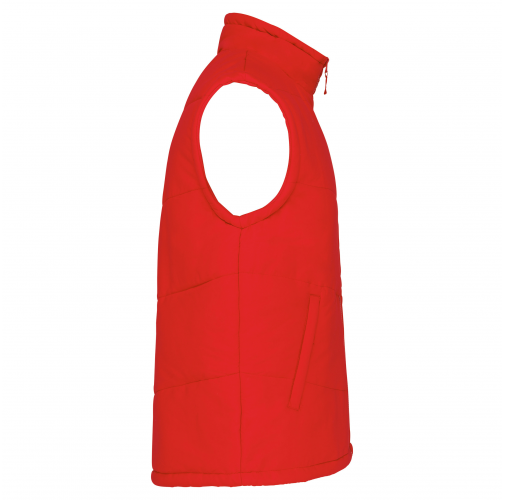 red Chaleco acolchado con forro de polar