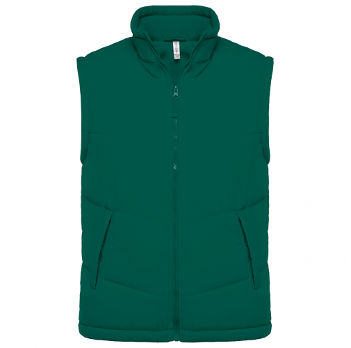 dark green Chaleco acolchado con forro de polar