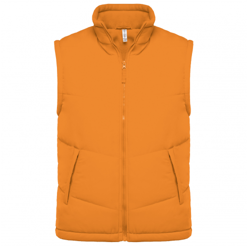 orange Chaleco acolchado con forro de polar