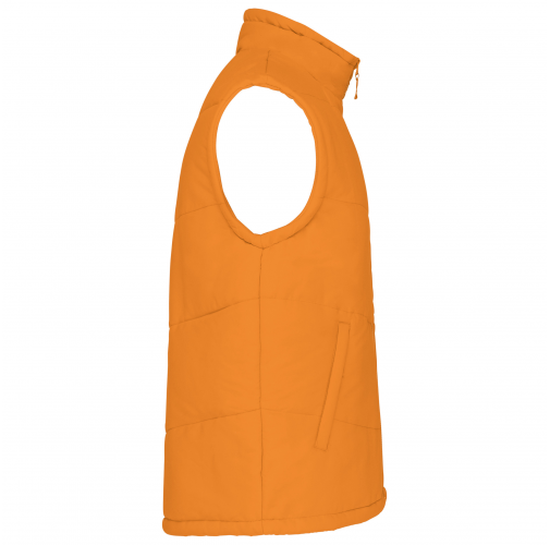 orange Chaleco acolchado con forro de polar