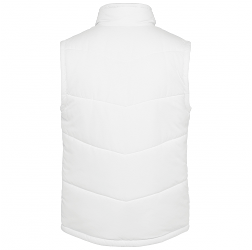 white Chaleco acolchado con forro de polar