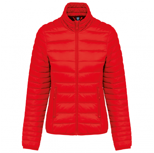 red Chaqueta acolchada y ligera mujer