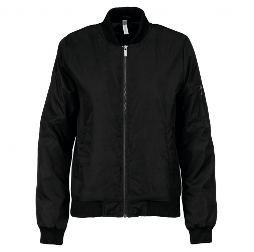 black Cazadora bomber mujer