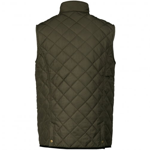 mossy green / black Chaleco acolchado rombos hombre