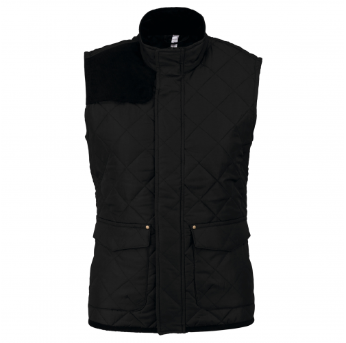 black Chaleco acolchado rombos mujer