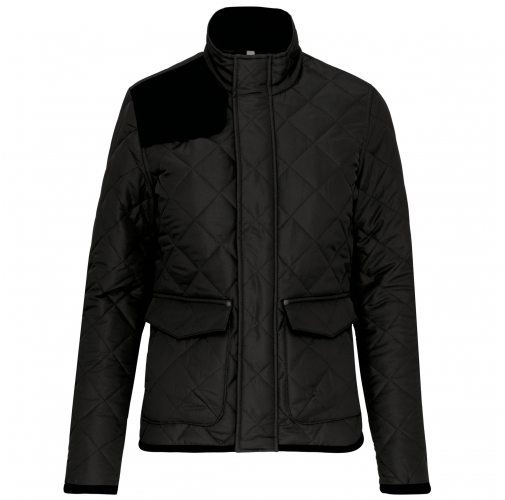 black Chaqueta acolchada rombos hombre